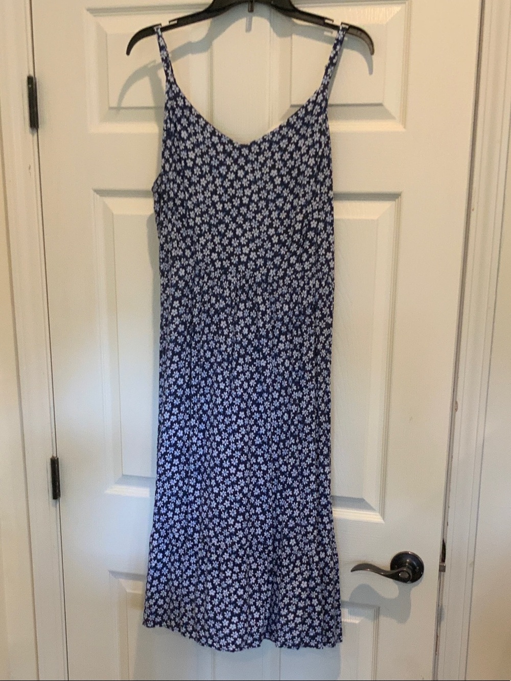 Old Navy Blue Floral Slip Midi Dress
